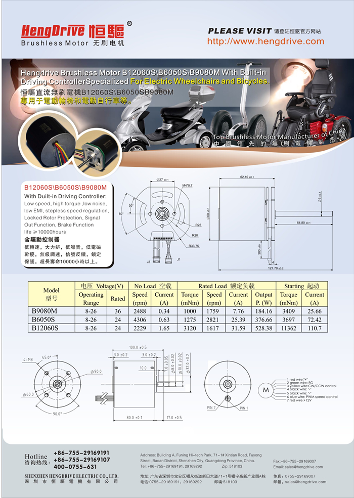電動自行車|電動輪椅專用無刷電機